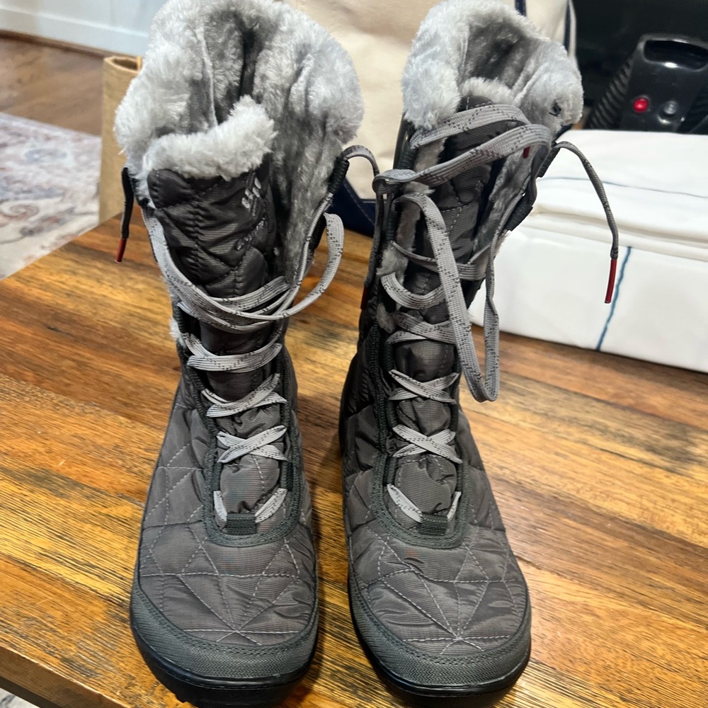 Columbia Charcoal Quilted Women's Winter Boots